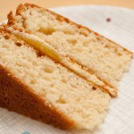 Slice of Gold Sandwich Cake