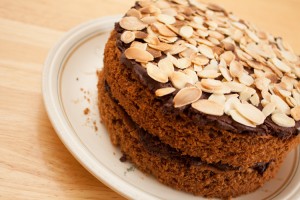 Simple Chocolate and Almond Sponge Cake