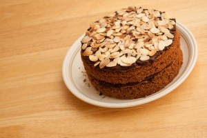 Simple Chocolate and Almond Sponge Cake