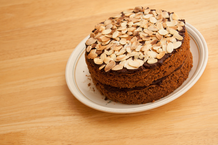 Simple Chocolate and Almond Sponge Cake Cake and Cookie Recipes