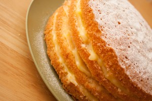 Home-made Lemon Curd Cake