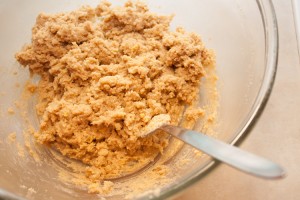Cake mixture after mixing in the honey