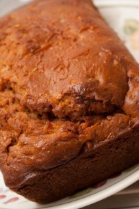 Carrot, Orange, and Walnut Cake after cooking and cooling, but before spreading with creamy icing