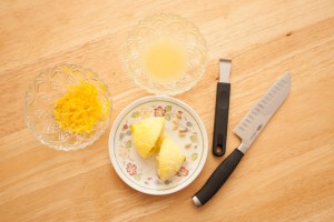 Lemon juice and zest for making home-made lemon curd