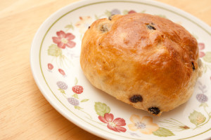 Yorkshire Teacake on a plate.