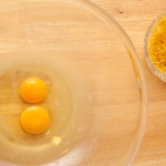 Eggs and Lemon zest for making lemon curd